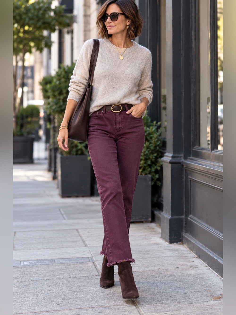 PAIGE - Jacqueline Jeans - Size 29 - Wine